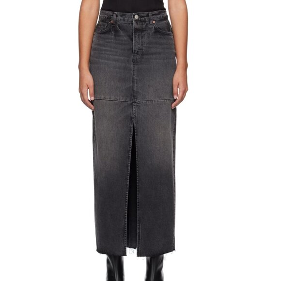 NEW Reformation Tazz Maxi Denim Skirt - Picture 2 of 3